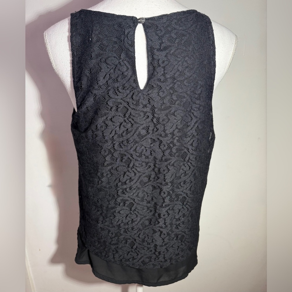 Abercrombie & Fitch Black Lace Overlay Tank – Size Small - Picture 3 of 7